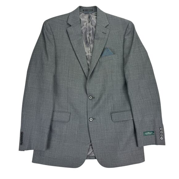 Lauren Ralph Lauren Mens UltraFlex Loomis Classic Fit Suit Jacket Gray 40L